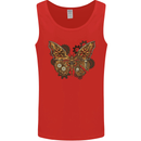 Steampunk Butterfly Butterflies Mens Vest Tank Top Red