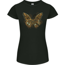 Steampunk Butterfly Butterflies Womens Petite Cut T-Shirt Black