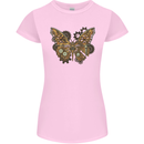 Steampunk Butterfly Butterflies Womens Petite Cut T-Shirt Light Pink