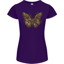 Steampunk Butterfly Butterflies Womens Petite Cut T-Shirt Purple