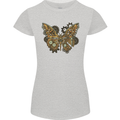 Steampunk Butterfly Butterflies Womens Petite Cut T-Shirt Sports Grey