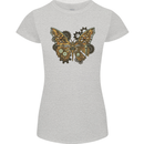 Steampunk Butterfly Butterflies Womens Petite Cut T-Shirt Sports Grey
