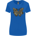 Steampunk Butterfly Butterflies Womens Wider Cut T-Shirt Royal Blue
