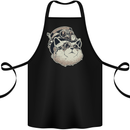 Steampunk Cat Cotton Apron 100% Organic Black