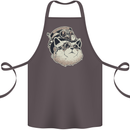 Steampunk Cat Cotton Apron 100% Organic Dark Grey