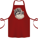 Steampunk Cat Cotton Apron 100% Organic Maroon