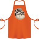 Steampunk Cat Cotton Apron 100% Organic Orange
