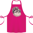 Steampunk Cat Cotton Apron 100% Organic Pink