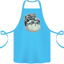 Steampunk Cat Cotton Apron 100% Organic Turquoise
