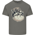 Steampunk Cat Kids T-Shirt Childrens Charcoal