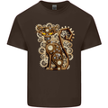 Steampunk Cat Kids T-Shirt Childrens Chocolate