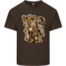 Steampunk Cat Kids T-Shirt Childrens Chocolate