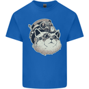 Steampunk Cat Kids T-Shirt Childrens Royal Blue