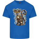 Steampunk Cat Kids T-Shirt Childrens Royal Blue
