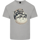 Steampunk Cat Kids T-Shirt Childrens Sports Grey