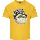 Steampunk Cat Kids T-Shirt Childrens Yellow