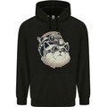 Steampunk Cat Mens 80% Cotton Hoodie Black