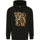 Steampunk Cat Mens 80% Cotton Hoodie Black