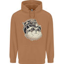 Steampunk Cat Mens 80% Cotton Hoodie Caramel Latte