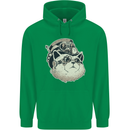 Steampunk Cat Mens 80% Cotton Hoodie Irish Green
