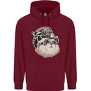 Steampunk Cat Mens 80% Cotton Hoodie Maroon