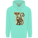 Steampunk Cat Mens 80% Cotton Hoodie Peppermint