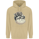 Steampunk Cat Mens 80% Cotton Hoodie Sand