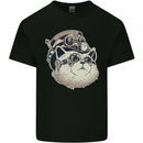 Steampunk Cat Mens Cotton T-Shirt Tee Top Black
