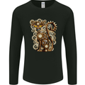 Steampunk Cat Mens Long Sleeve T-Shirt Black