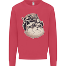 Steampunk Cat Mens Sweatshirt Jumper Heliconia