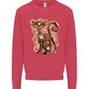 Steampunk Cat Mens Sweatshirt Jumper Heliconia