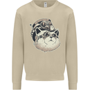 Steampunk Cat Mens Sweatshirt Jumper Sand
