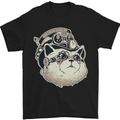 Steampunk Cat Mens T-Shirt Cotton Gildan Black