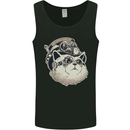 Steampunk Cat Mens Vest Tank Top Black