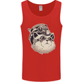 Steampunk Cat Mens Vest Tank Top Red