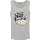 Steampunk Cat Mens Vest Tank Top Sports Grey