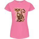 Steampunk Cat Womens Petite Cut T-Shirt Azalea