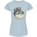 Steampunk Cat Womens Petite Cut T-Shirt Light Blue