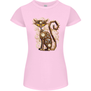 Steampunk Cat Womens Petite Cut T-Shirt Light Pink
