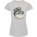 Steampunk Cat Womens Petite Cut T-Shirt Sports Grey