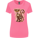 Steampunk Cat Womens Wider Cut T-Shirt Azalea