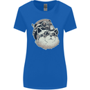 Steampunk Cat Womens Wider Cut T-Shirt Royal Blue