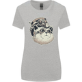 Steampunk Cat Womens Wider Cut T-Shirt Sports Grey