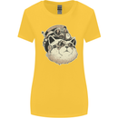 Steampunk Cat Womens Wider Cut T-Shirt Yellow