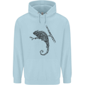 Steampunk Chameleon Childrens Kids Hoodie Light Blue