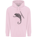 Steampunk Chameleon Childrens Kids Hoodie Light Pink
