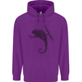 Steampunk Chameleon Childrens Kids Hoodie Purple