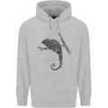 Steampunk Chameleon Childrens Kids Hoodie Sports Grey