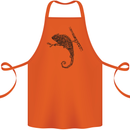 Steampunk Chameleon Cotton Apron 100% Organic Orange