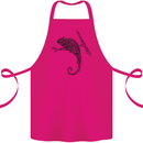 Steampunk Chameleon Cotton Apron 100% Organic Pink